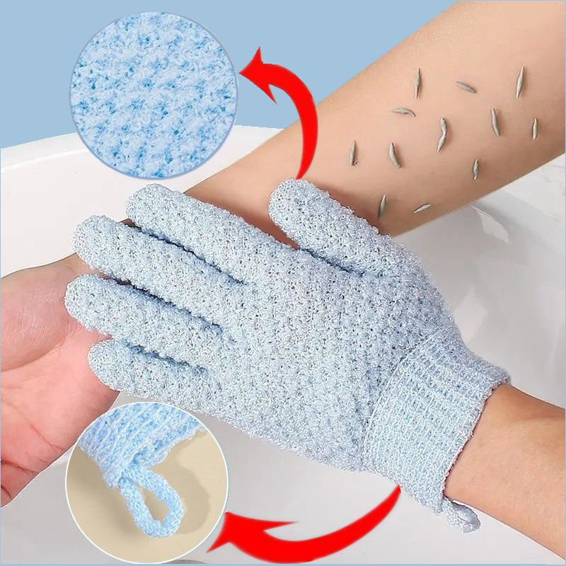 Exfoliating Scrub Mens - 2-teiliges Peeling-Badehandschuh-Set für die Dusche, Tiefenreinigung,