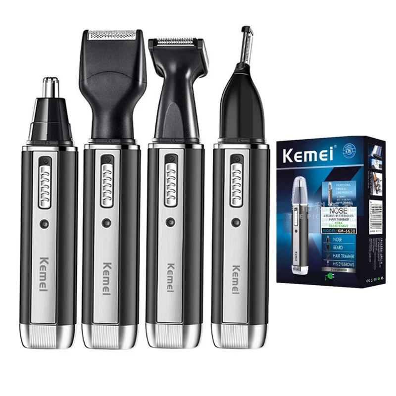 Men'S Grooming Nose Hair Trimmer - Kemei wiederaufladbarer elektrischer All-in-One-Haarschneider für Männer,