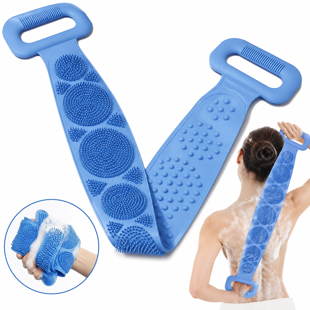 Exfoliating Scrub Mens - 23-Zoll Silikon-Rückenschrubber für die Dusche -