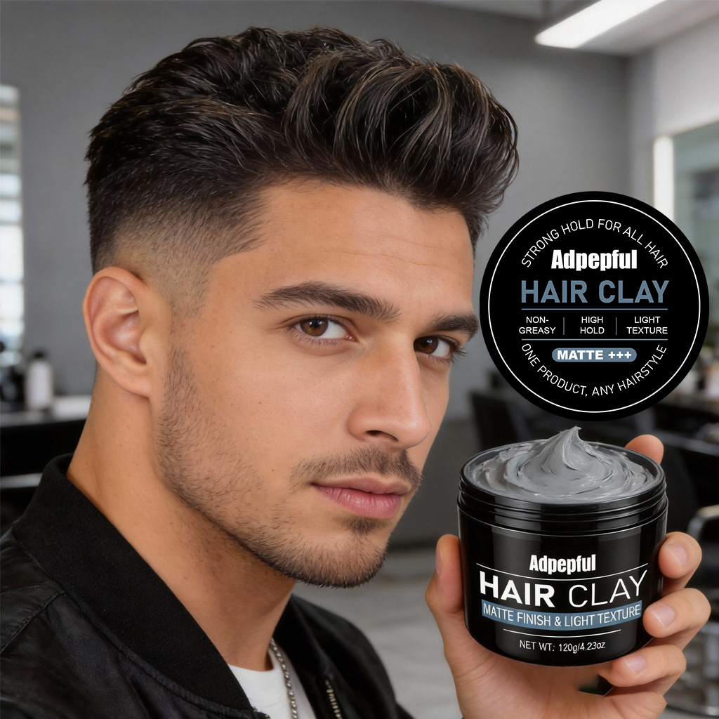 Pomade Hair Clay - Adglamful Mattierende Styling-Clay 120g Starker Halt