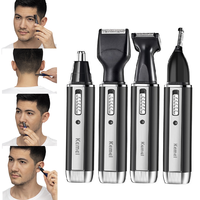 Men'S Grooming Nose Hair Trimmer - Kemei wiederaufladbarer elektrischer All-in-One-Haarschneider für Männer,