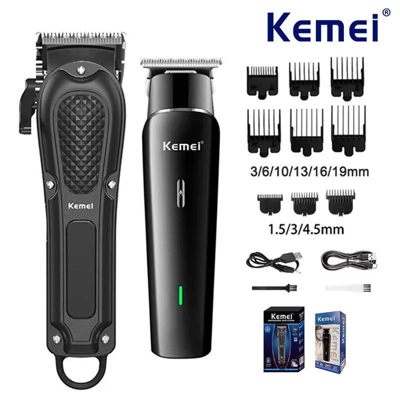Men'S Grooming Set - Kemei Elektrisches Haarschneidemaschinen-Set UBS Wiederaufladbarer Bartschneider