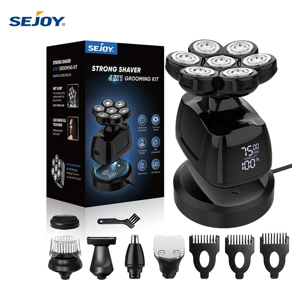 Men'S Grooming Nose Hair Trimmer - SEJOY Multifunktionaler 7D-Kopfrasierer für Glatzköpfige Männer