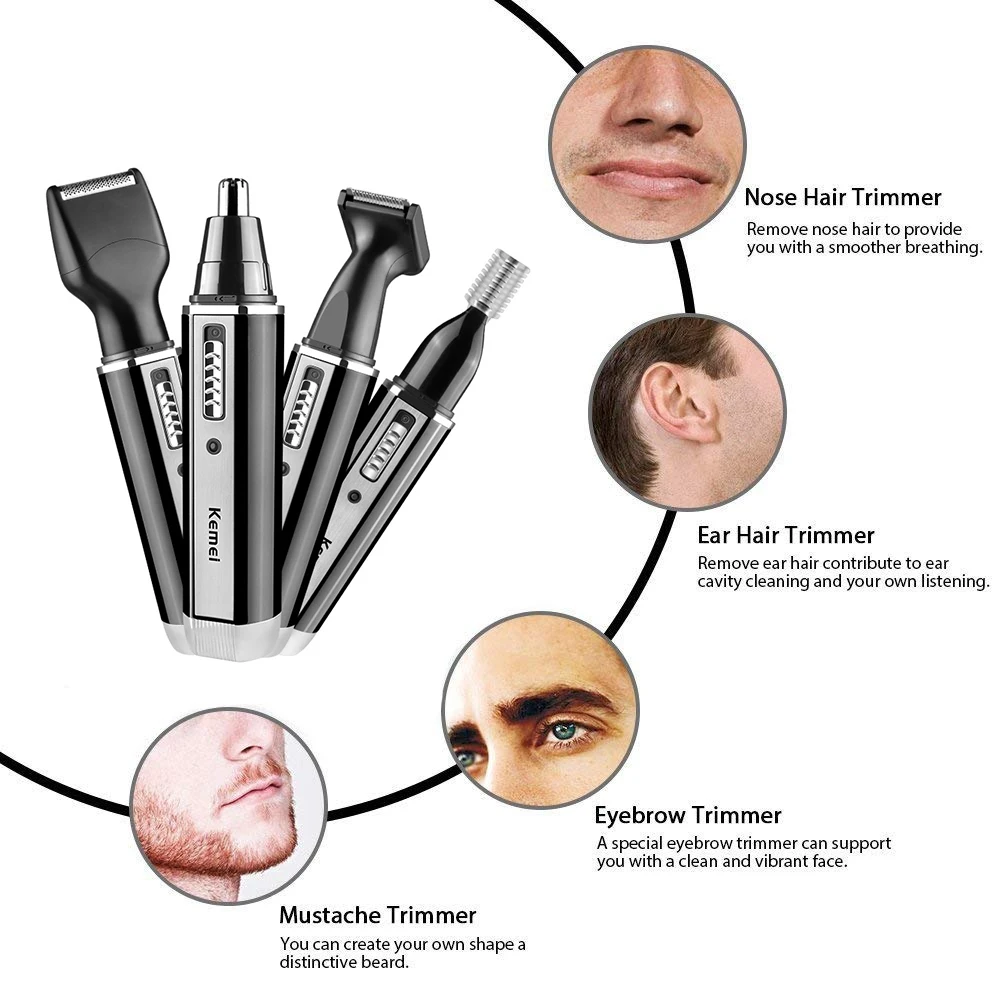Kemei wiederaufladbarer elektr – Men'S Grooming Nose Hair Trimmer Bewertung und Preis