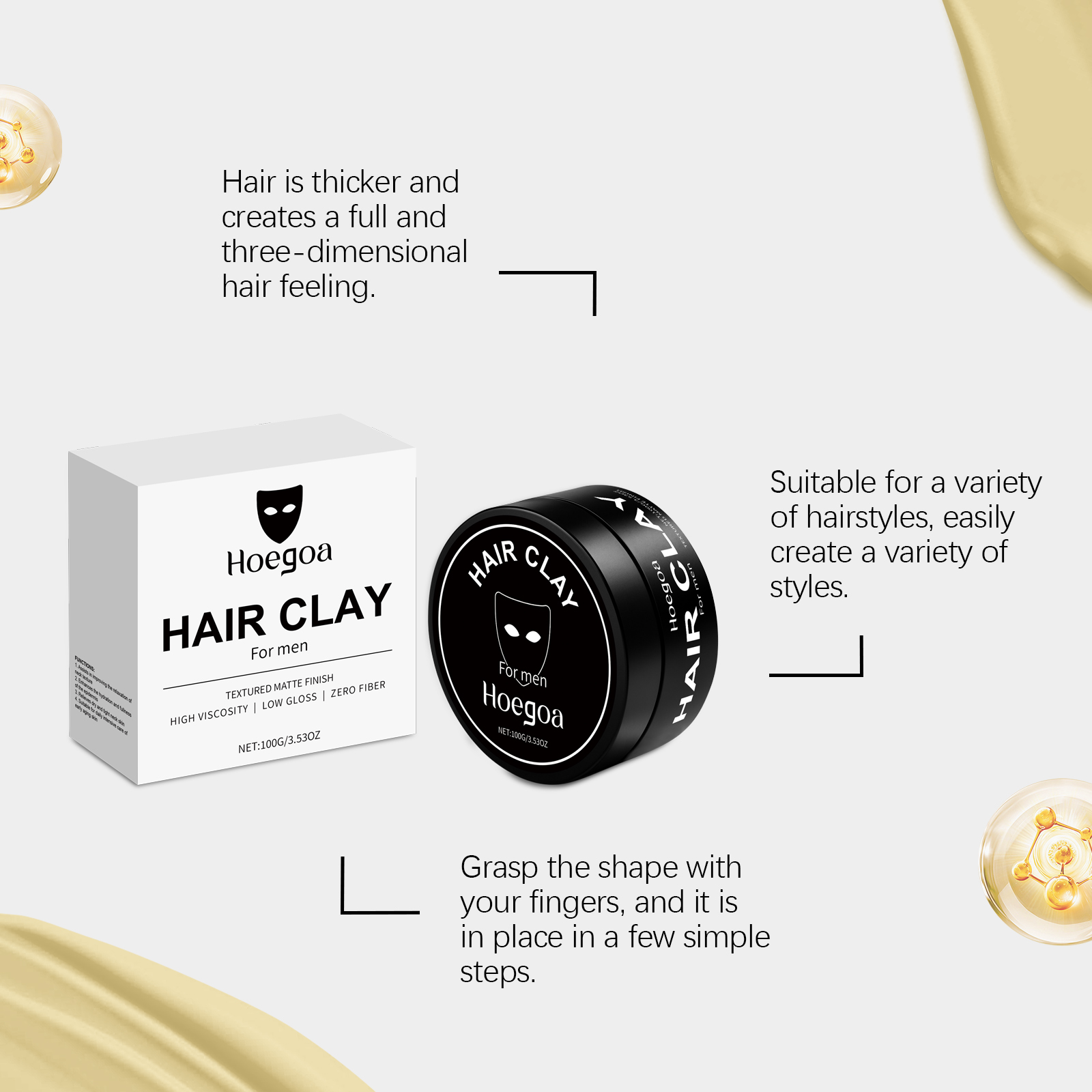 Herren-Haarkön, 100 g, mattes  – Pomade Hair Clay Bewertung und Preis